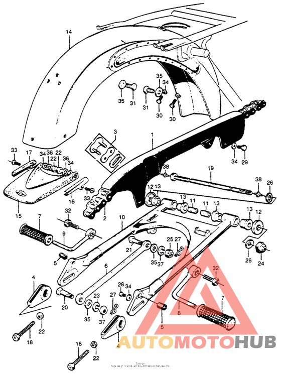 Swingarm + rear fender