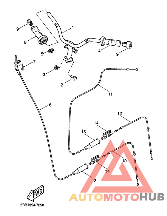 Steering handle. cable