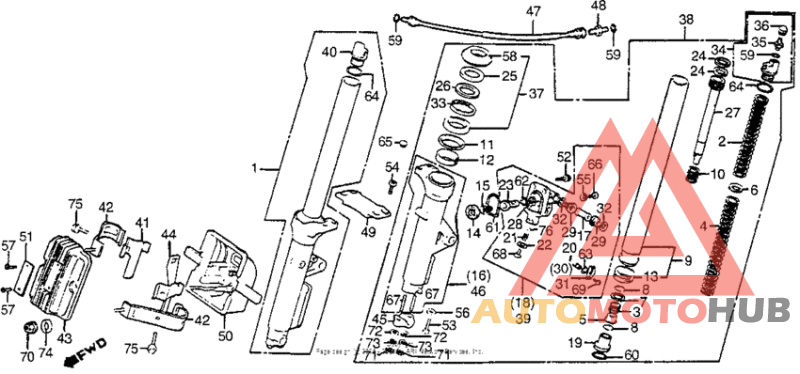 Gl1100a front shock absorber