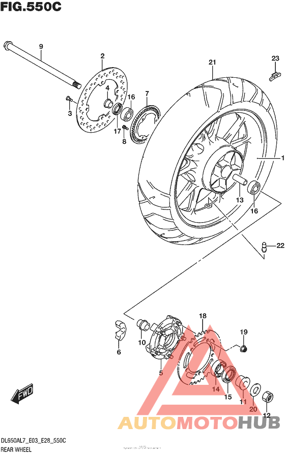 Rear Wheel (Dl650Al7 E33)