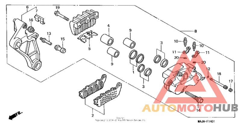 Задний торнозной суппорт 2