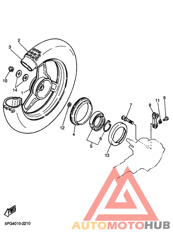 Rear wheel complete assy