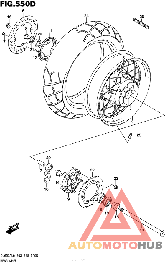 Rear Wheel (Dl650Xal6 E28)