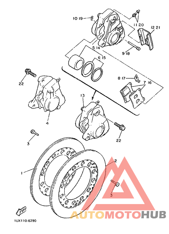 Front brake. caliper