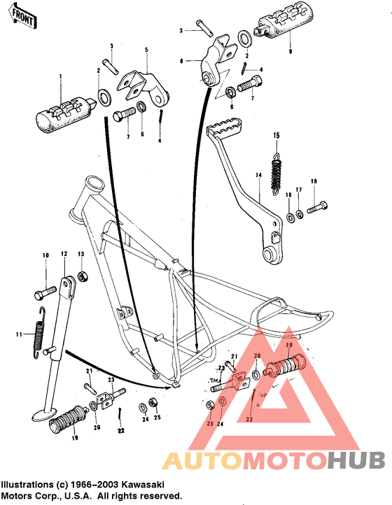 Footrests/stand/brake pedal