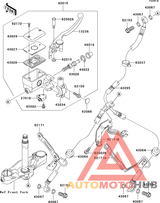 Front master cylinder(a2)