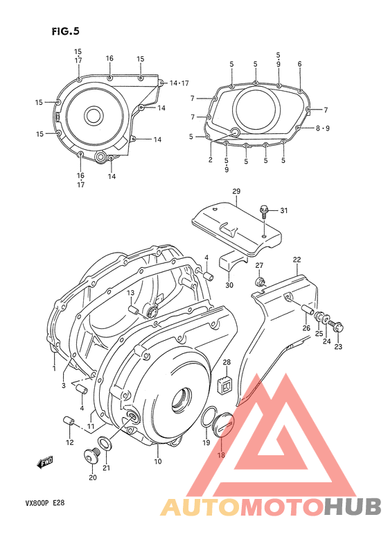 Crankcase cover ass`y  (v