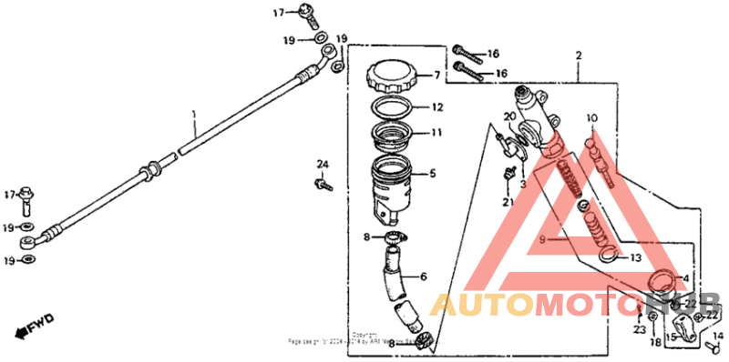 Rear brake master + cylinder