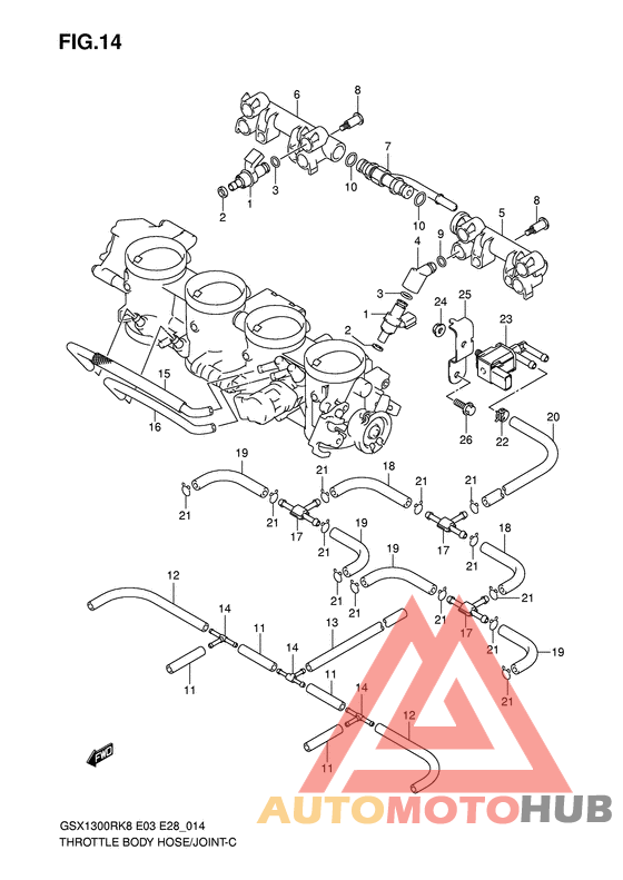 Throttle body hose/joint