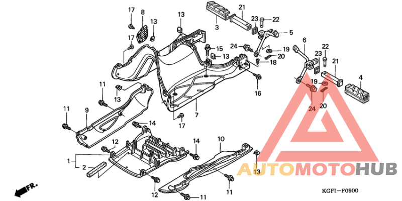 Floor panel/pillion step