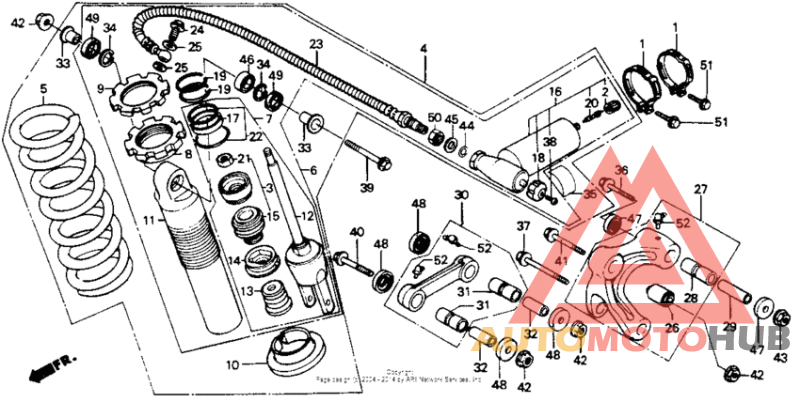 Rear shock absorber 84-85