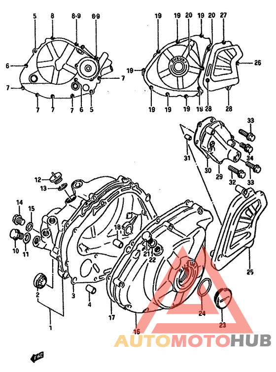 Crankcase cover ass`y  (v
