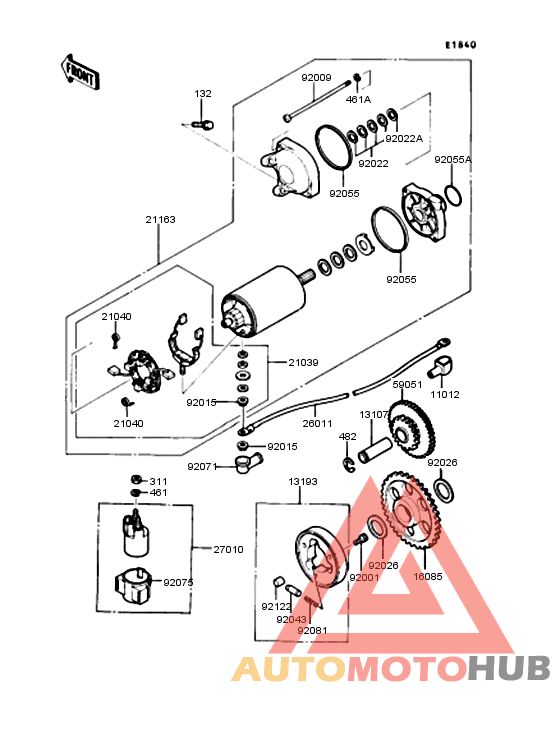 Starter motor/starter clutch