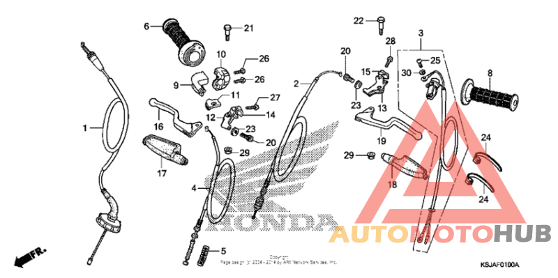 Handle lever + cable