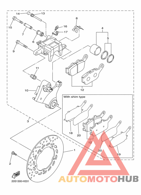 Задний суппорт