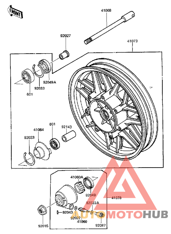 Front wheel/hub