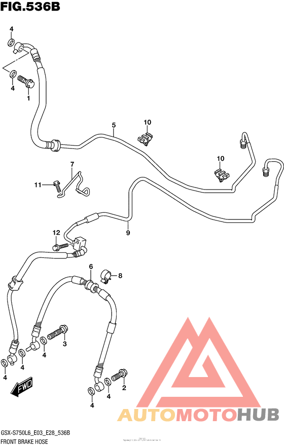 Front Brake Hose (Gsx-S750Al6 E28)