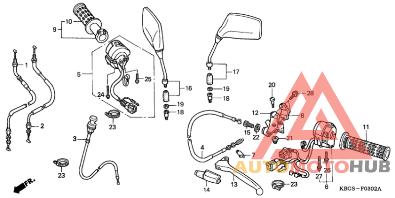 Handle lever/switch/cable