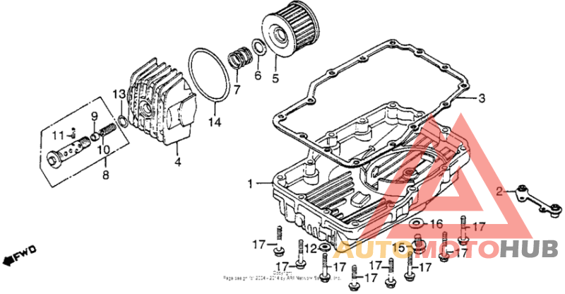Oil filter + oil pan