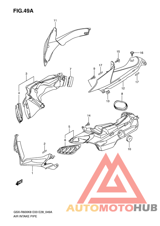Air intake pipe