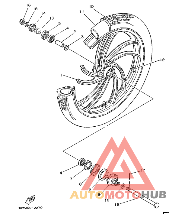 Переднее колесо