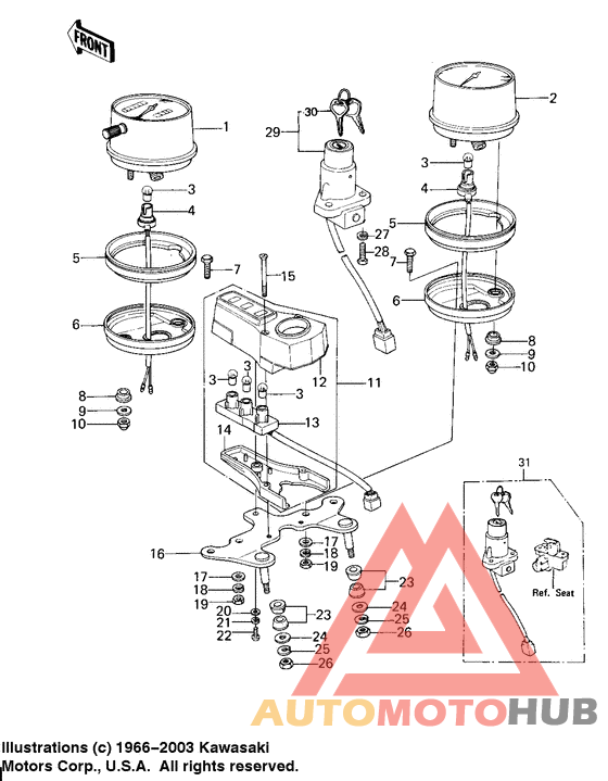 Meters/ignition switch
