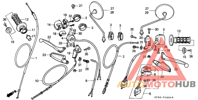Handle lever/switch/cable