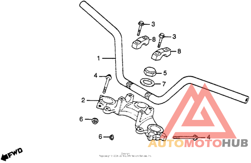 Handlebar + top bridge 84