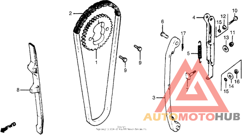 Cam chain + tensioner