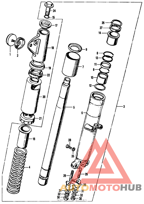 Cb right front fork k2