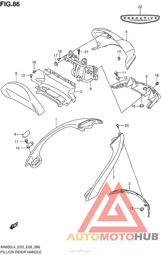 Pillion Rider Handle (An650Zl4 E28)