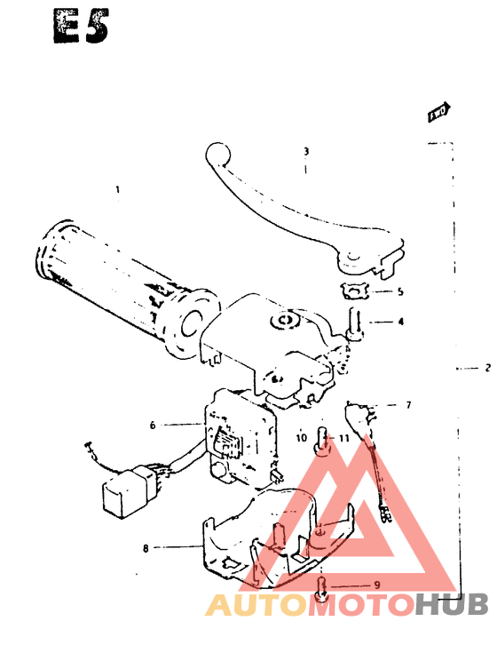 Rear brake lever - switch