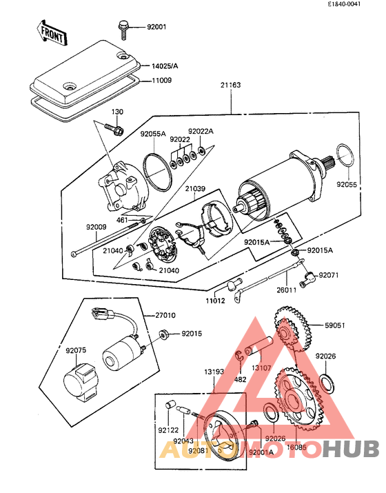Starter motor/starter clutch