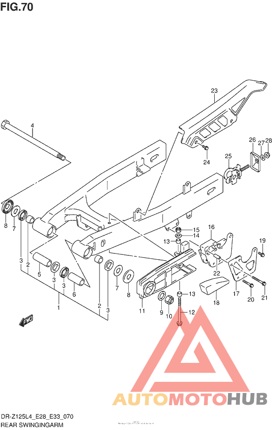 Rear Swingingarm (Dr-Z125L4 E28)