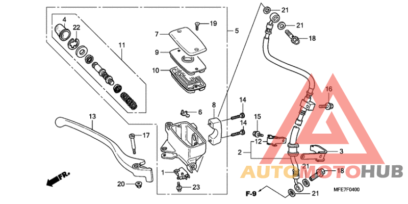 Fr. brake master cylinder