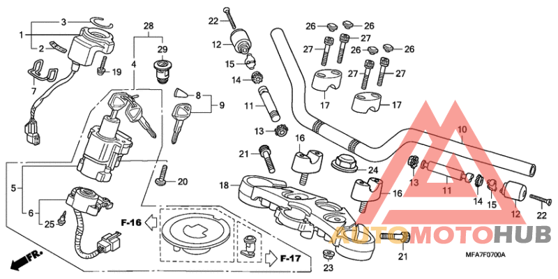 Handle pipe/top bridge
