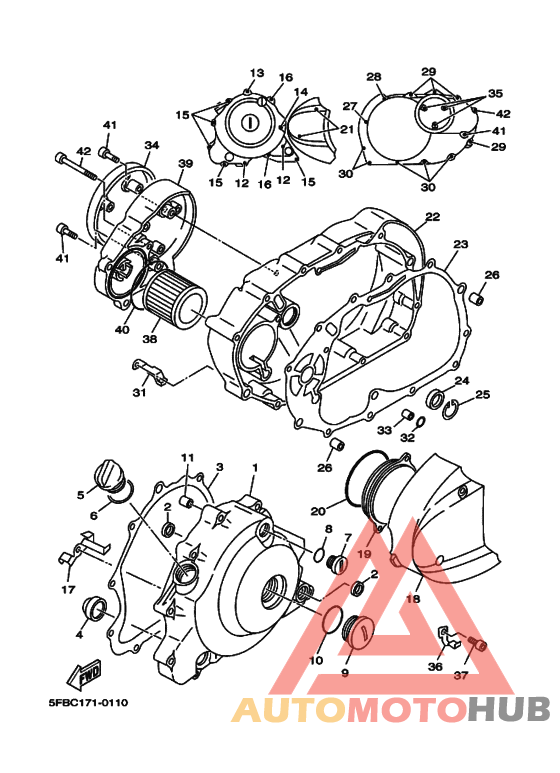 Crankcase cover ass`y  (v