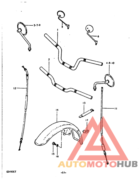 Handlebar - front fender