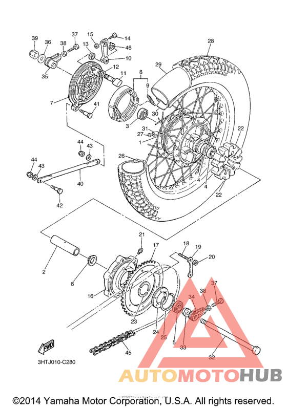 Переднее колесо