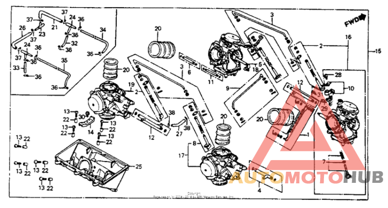 Carburetor assy. + carburetor link