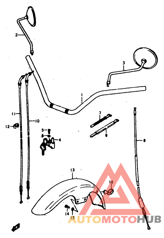 Handlebar-front fender