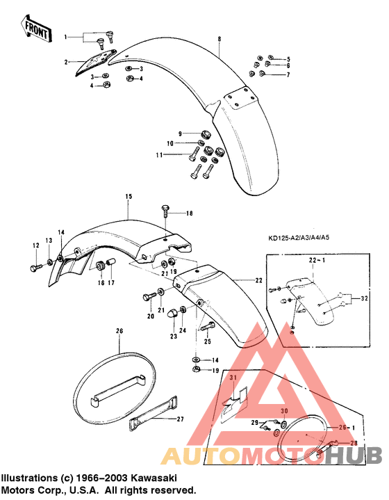 Fenders/number plate