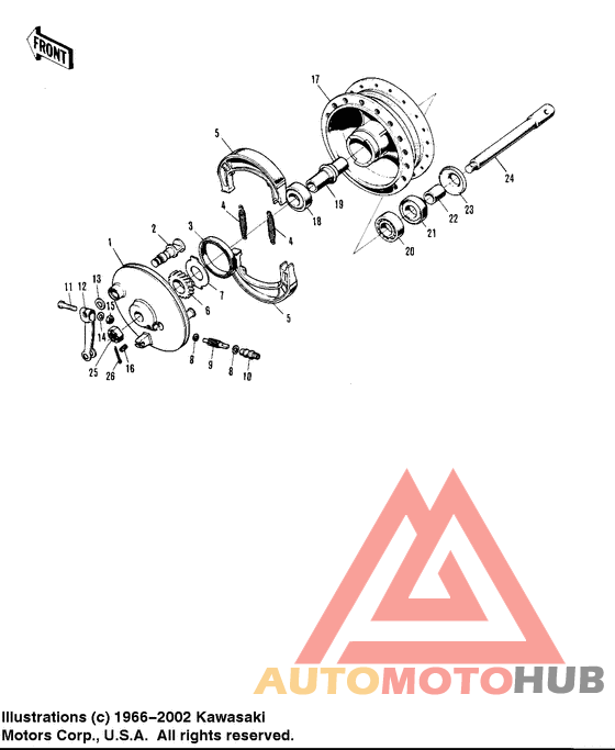 Front hub/brake