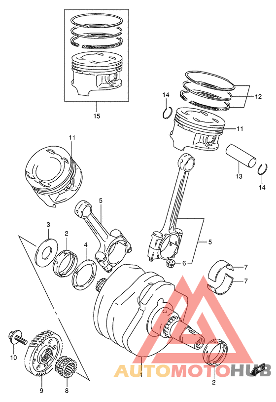 Вал коленчатый