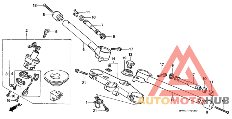Handle pipe/top bridge