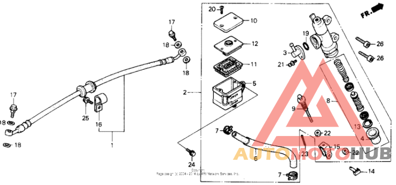 Задний тормозной цилиндр