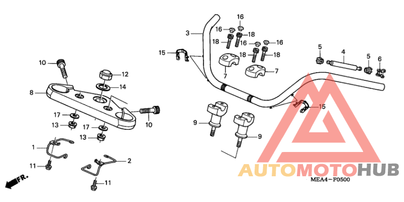 Handle pipe/top bridge