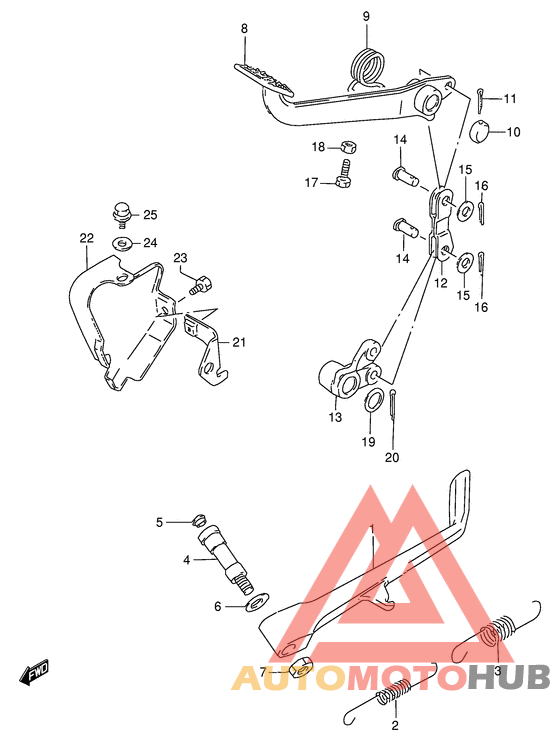 Prop stand - rear brake