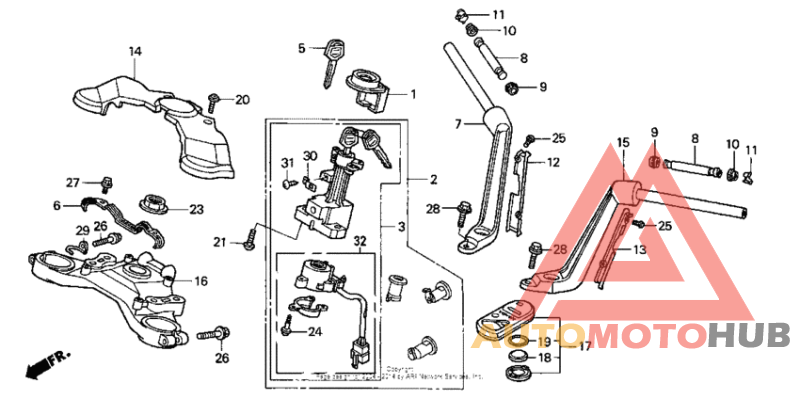 Handlebar + top bridge