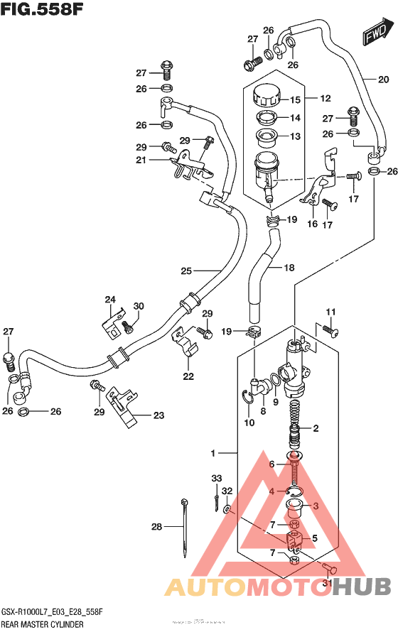 Rear Master Cylinder (Gsx-R1000Al7 E33)